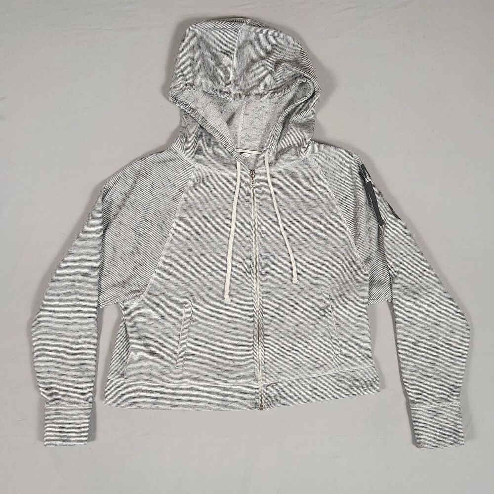 Victoria’s Secret Angel 10 Zip Hoodie Gray Striped Women’s Large